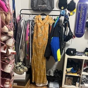 Promesa Mustard Floral Jumpsuit